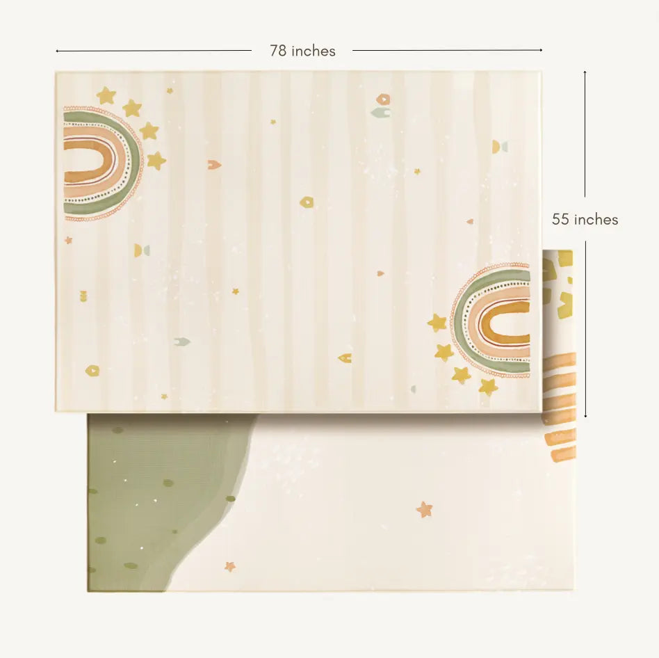 Tiny Land® Baby Playmat Striped Meadow Dimension