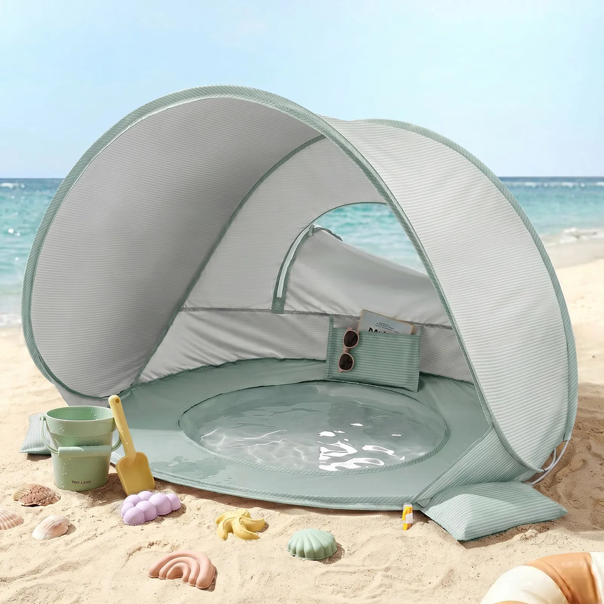 Pop Up Baby Beach Tent & Portable Shade with Pool