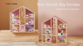 Tiny Land® Sweetwood Pegasus Dollhouse & Wooden Dollhouse Dolls