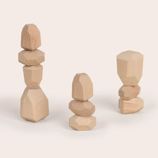 Tiny Land® Wooden Balancing Stone (10 pcs )