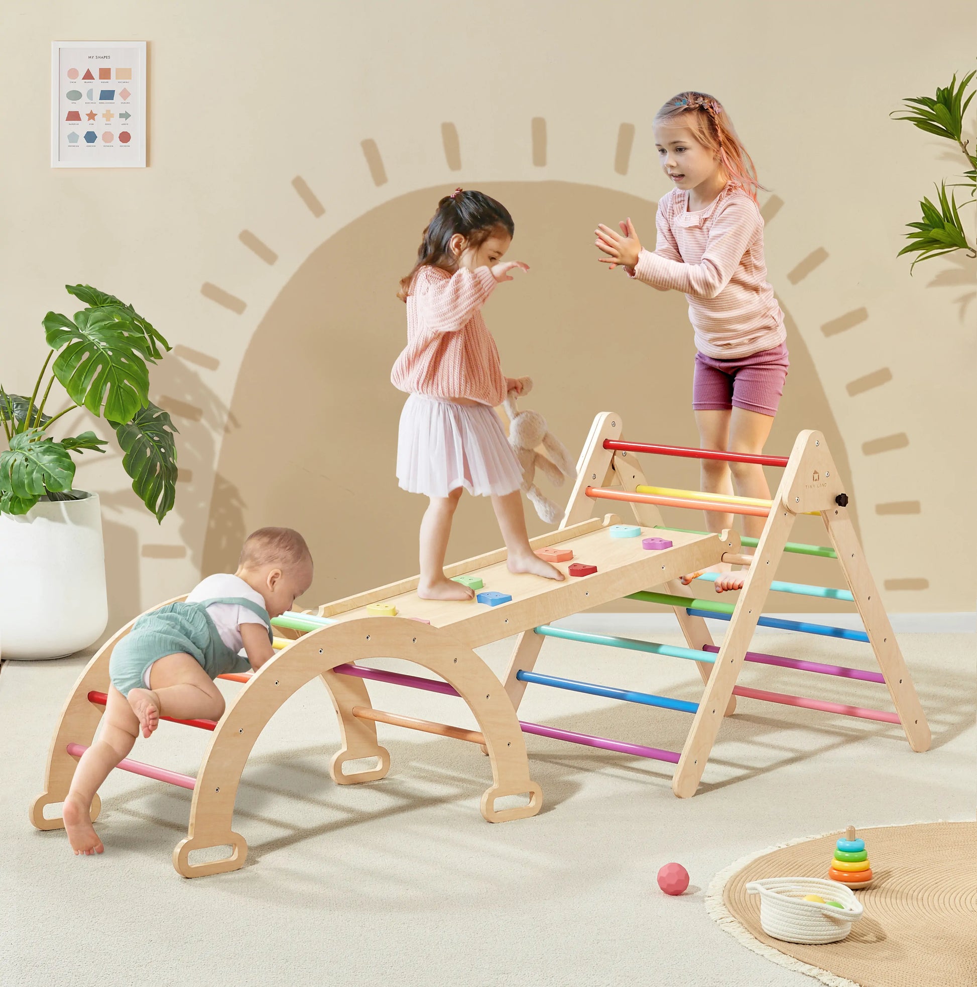 Tiny Land® 5-in-1 Rainbow climbing set | Tiny Land Offical Store® | All for Kids