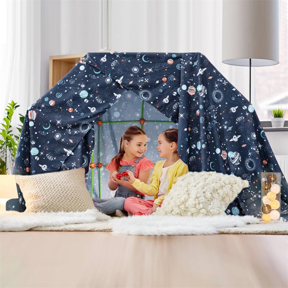 Fort Building Kit for Kids 160 Pieces Glow in the Dark Air Forts Builder  Gift Co