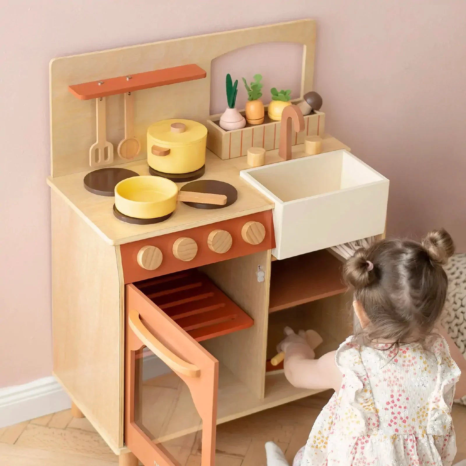 Tiny Land® Modern Versatile Wooden Kids Play Kitchen | Tiny Land Offical Store® | All for Kids