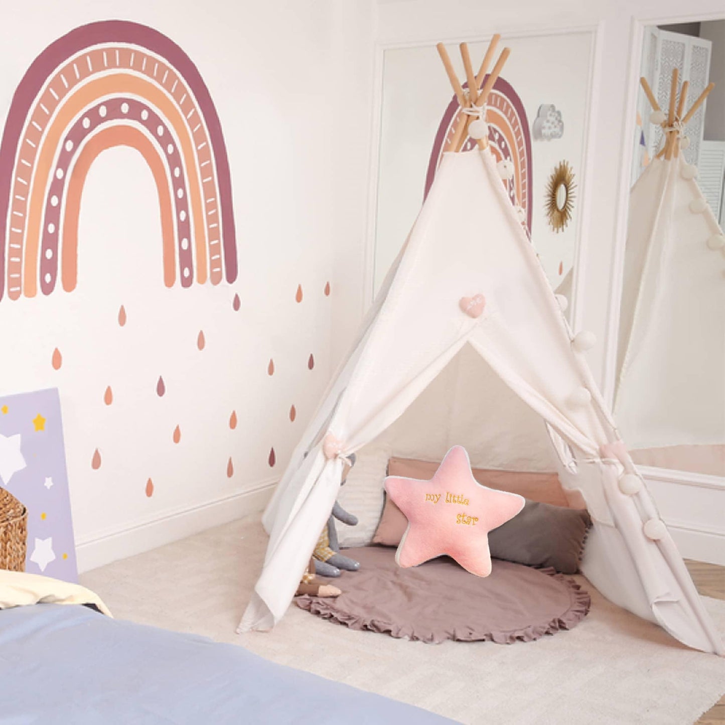 Tiny Land® Pink Star Pillow