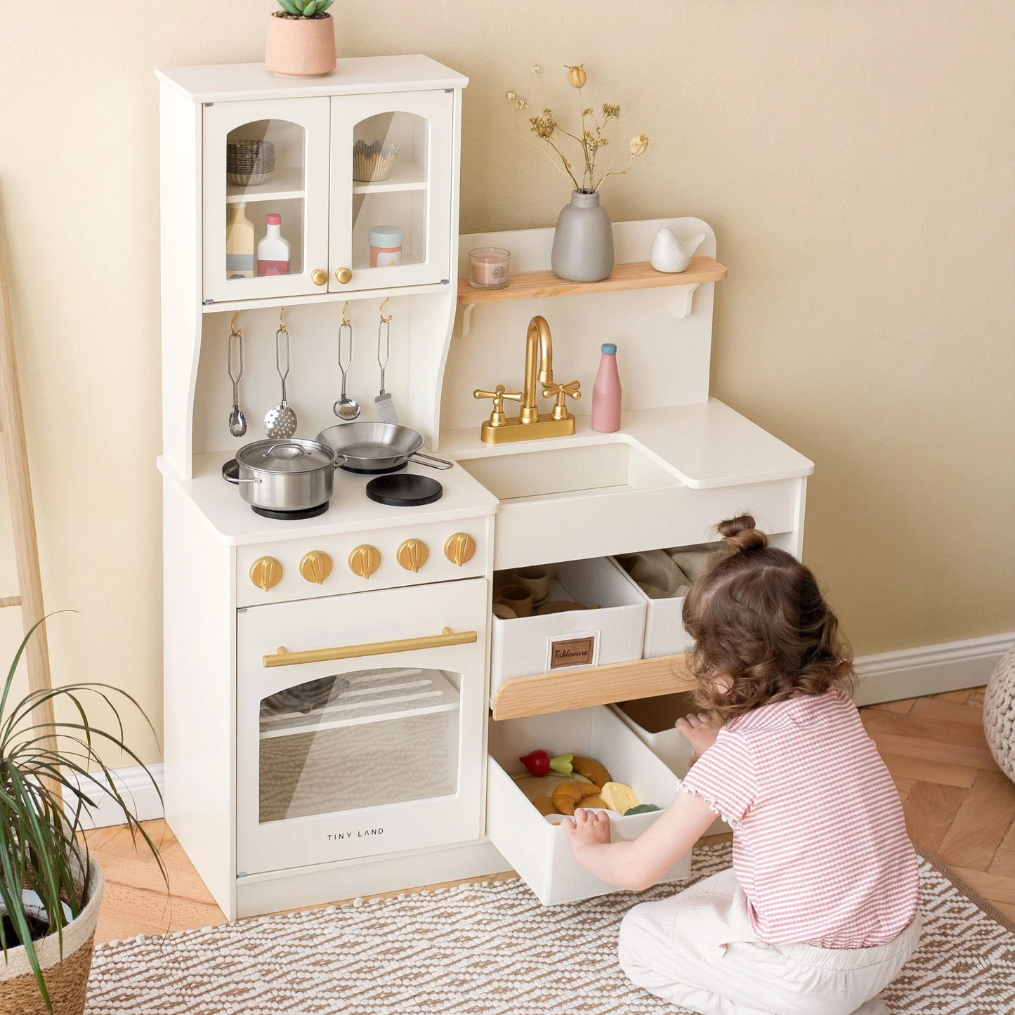 Tiny Land® Trendy Play Kitchen - Montessori Organizer's Paradise