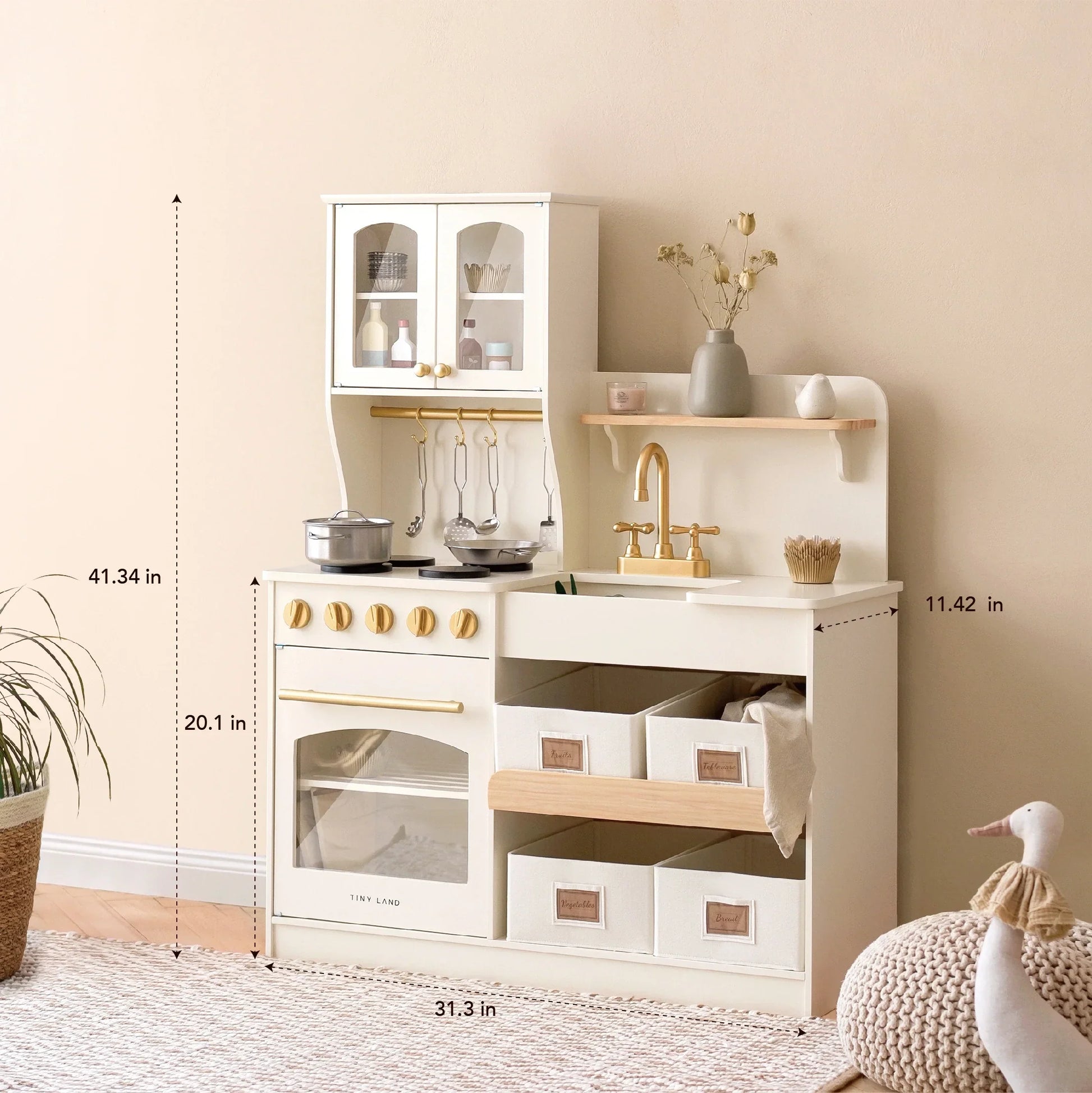 Tiny Land® Trendy Play Kitchen - Montessori Organizer's Paradise, Tiny  Land Offical Store®