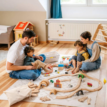 Tiny Land® Wooden Train Tracks Set (52 pic)