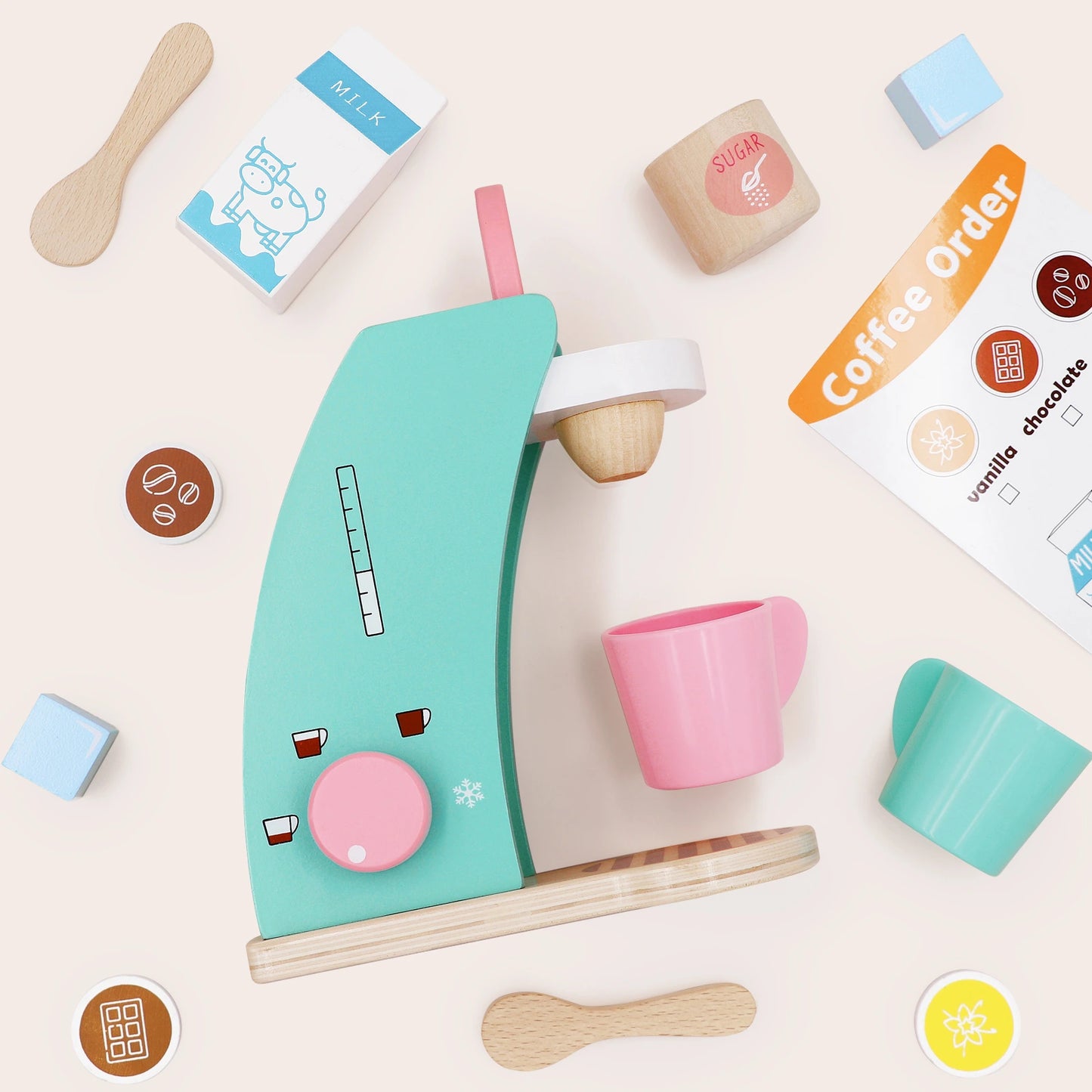 Tiny Land® Wooden Coffee Maker Set