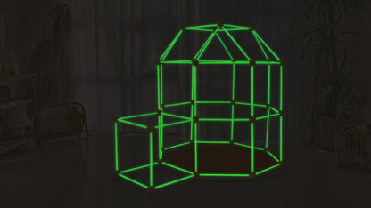 Tiny Land® Glow in The Dark Kids Fort With 130 pcs